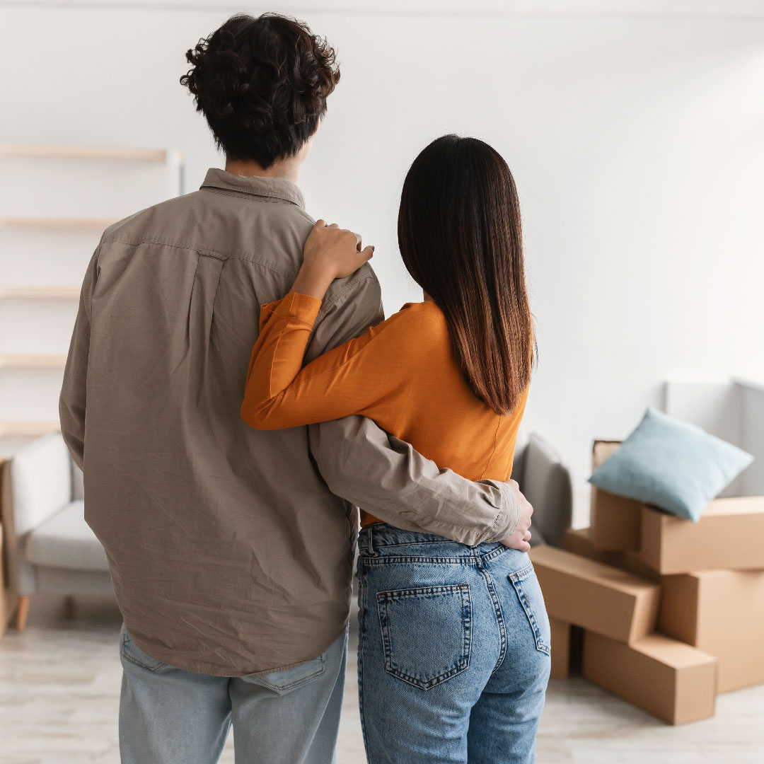 Happy homeowners